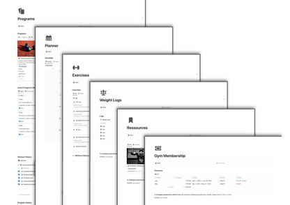 Notion Workout Planner