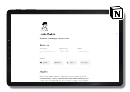 Resume / CV (Notion Template)