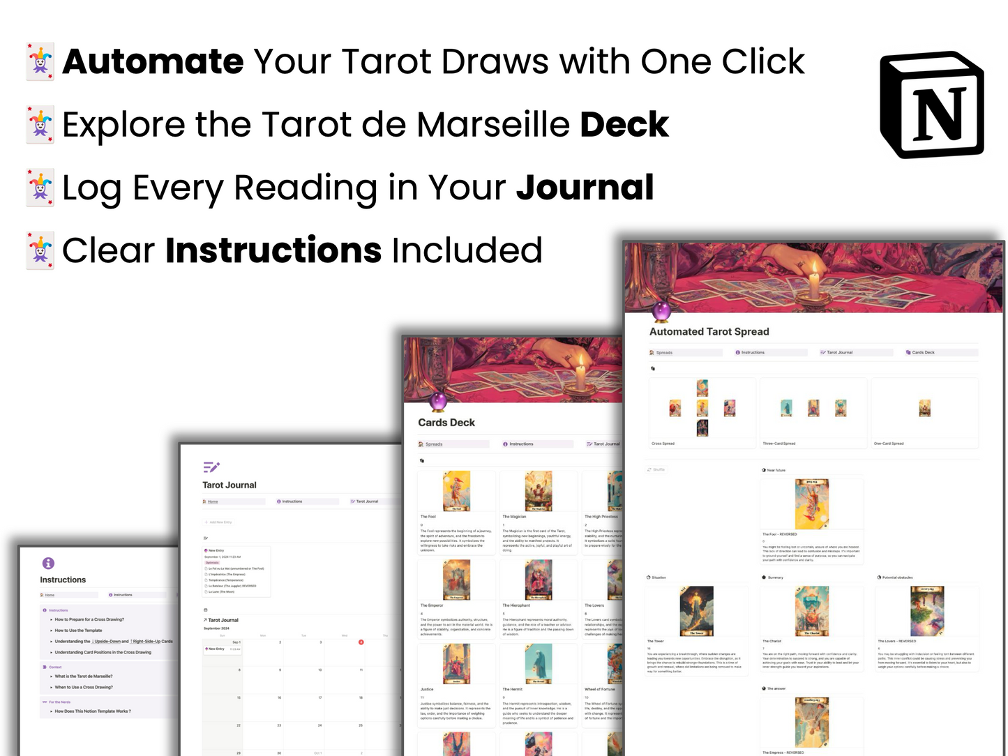 Notion Automated Tarot Spread