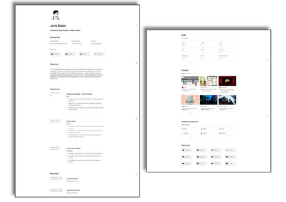 Resume / CV (Notion Template)