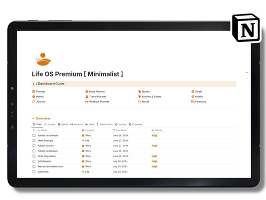 Notion Life OS Premium [Minimalist]